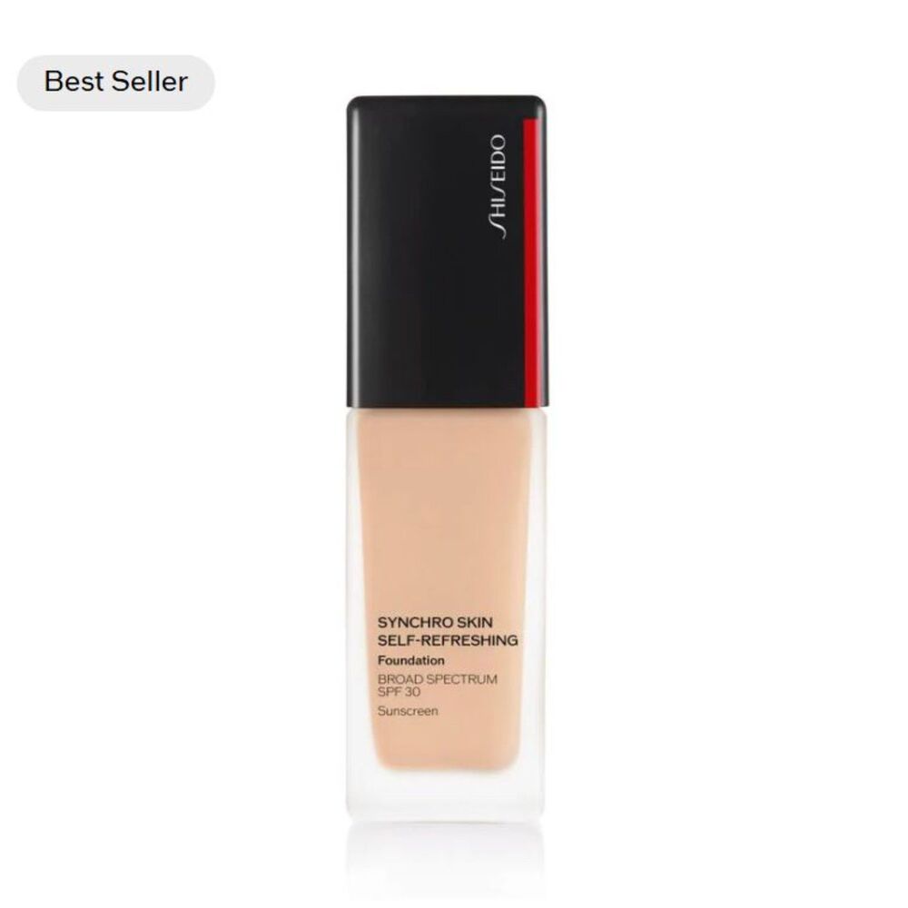 4X SHISEIDO SHYNCHRO FOUNDATION SAMPLE IN 220 LINEN  0.5ml ea.